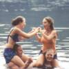 Chrissy & Brittany with cousins Simeon & Kathy at Lake Wandawega July 2001