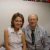 Chrissy with her Neuro-Oncologist, Children's Memorial Dr. Stewart Goldman at Children's Memorial July 23, 2003